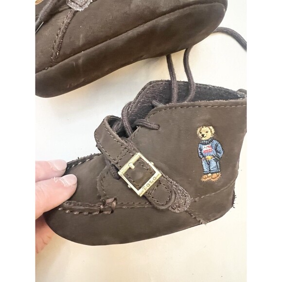 Polo Ralph Lauren Polo Bear Ranger Hi Boots Baby size 2 Suede Leather Kids - Picture 1 of 9